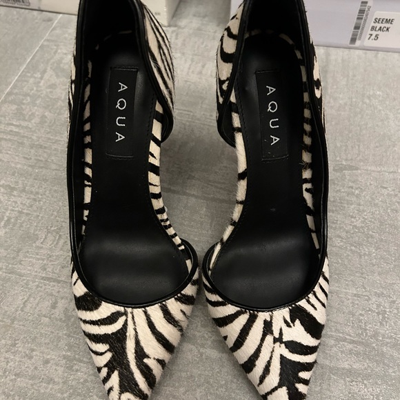 Aqua Shoes - Aqua Brand Zebra Heels